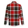 thumbnail image 2 of Zimjoy Mens Plaid Blazer One Button Vintage Corduroy Suit Jackets Slim Fit Casual Checkered Blazer Dinner Party Sport Coats Business Office Work Blazers Jackets, Red L, 2 of 5