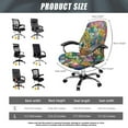 thumbnail image 6 of Renewold Easter Rabbit Eggs Flowers Stretch Office Chair Cover for Desk Computer Chair Removable Boss Rotating Office Chair Slipcover Protective High Back Chair Slipcover, S, 6 of 7