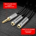 thumbnail image 5 of Headphone Y Splitter[3-Pack] Mic and Audio Combo Adapter Female to Male 3.5mm PC Extension Cable, 5 of 5