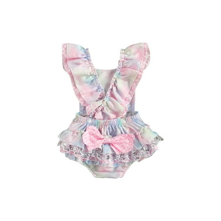 

Newborn Baby Girls Floral Knot Bodysuit Romper Jumpsuit Sunsuit Outfits Clothes