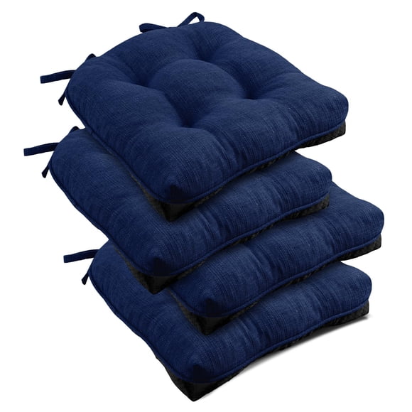 downluxe Coussins de Chaise d'Intérieur pour Chaises de Salle à Manger, Coussins de Chaise de Cuisine Texturés Surdimensionnés avec Attaches et Dos Antidérapant, 15,5 Pouces x 15,5 Pouces x 4 Pouces