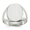 thumbnail image 1 of Solid 14k White Gold Engravable Signet Ring (14.3mm) - Size 4.5, 1 of 4