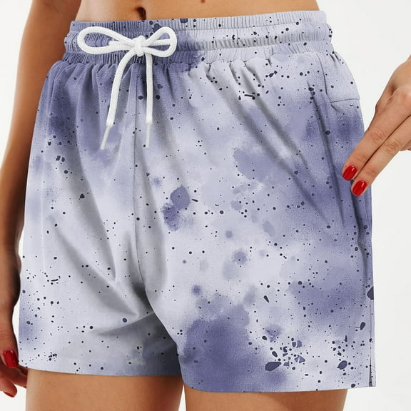 Runfenguu Shorts, Biker Shorts Women With Pockets Women'S Fashion High Waist Non Stretch Printed Casual Shorts Cargo Shorts