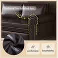 thumbnail image 6 of Living Room Sofas Chesterfield Sofa,93.7" King Pull Out Sofa Bed,3-in-1 Faux Leather Convertible Sleeper Sofa with Nailhead Trim & Rolled Arm,Multi-Functional Sofa Bed for Living Room,Dark Brown(old, 6 of 7