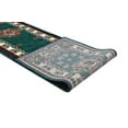 thumbnail image 6 of HR HANDCRAFT RUGS, Livingroom Rugs Bohemian Rugs, Shed Free Stain Resistant Easy Clean, Hunter Green and Multi, 2' x 7' Runner Rug, 6 of 9