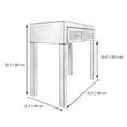 thumbnail image 5 of Hassch Mirrored Dressing Table Modern Makeup Vanity Desk 2 Drawers for Women Girls Home Office, Silver, 5 of 6