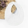 thumbnail image 2 of hengsof Baby boy's Everyday Bib, Stylish Lace Trim Solid Color Soft Cotton Gauze Comfortable Bib, Suitable for Infants, 2 of 4