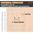 thumbnail image 3 of 2 Pack Wooden Pegboard Display Stand, Retail Rack, 17 x 13 Inches, with 20 Pcs Hooks, 3 of 8