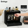thumbnail image 6 of Wooden Cologne Organizer for Men Multi-Slide Tiers of Standing Perfume Display Holder(Black), 6 of 8