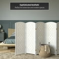 thumbnail image 6 of Red Lantern 4 ft. Short Diamond Weave Fiber Folding Screen - White - 8 Panel, 6 of 7