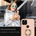 thumbnail image 3 of Compatible with Google Pixel 5A Case Silicone TPU Shockproof Google Pixel 5A Phone Case with Magnetic Ring Kickstand Plating Anti-Scratch Cases (Pink), 3 of 14