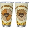 thumbnail image 2 of Custom Sunflower Mom Tumbler Cup Gifts For Mom, Personalized Coffee Tumbler Mug Birthday Gifts For Mom, 20oz Stainless Steel Mama Insulated Tumbler With Lid Mothers Day Gift For Mom, 2 of 6