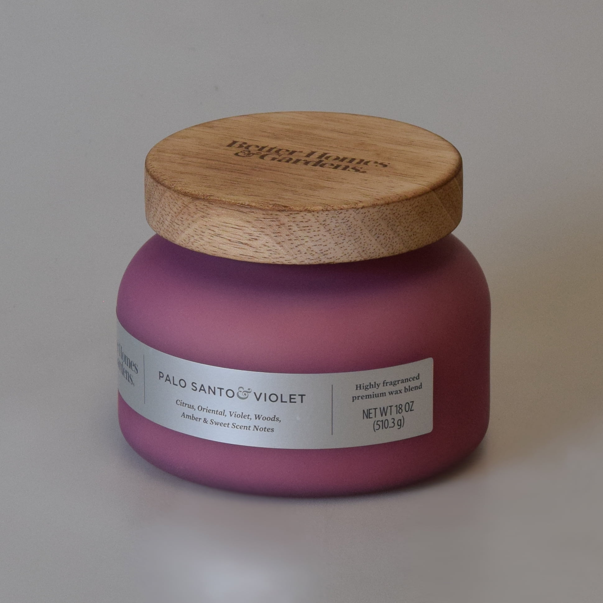 Better Homes & Gardens Palo Santo & Violet 18oz Scented 2-wick Candle