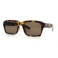 thumbnail image 4 of Hipster Gentleman Rectangular Mens Retro Vintage Vibe Plastic Sunglasses Tortoise - Brown, 4 of 8