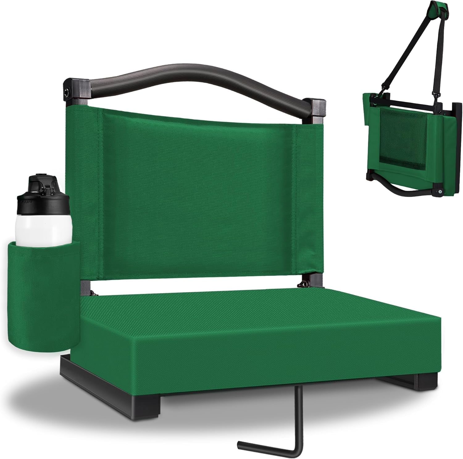 Kayak Seats with Back Support & Adjustable Shoulder Straps - Universal Padded Kayak Seat Cushion & Paddle Board Seat for SUP, Canoe, Fishing Boats (Hunter Green)