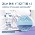 thumbnail image 3 of Sud Scrub® Silicone Face Scrubber, Gentle Face Exfoliator For Sensitive Skin, Facial Cleansing Brush For Acne, Blue, 3 of 8