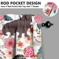 thumbnail image 4 of Dog Print Kitchen Curtains 36 Inch Short - 3 Panel Set, Cute Puppy & Floral Design, Rod Pocket Pet Lover Curtains 100% Polyester, Paw & Bone Pattern for Kitchen, Living Room, Bedroom, Easy Wash, 4 of 5