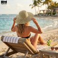 thumbnail image 4 of Sombrero de Playa Con Conchitas Para Mujer Ala Ancha 42 cm beige 42 cm, 4 of 6