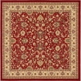 thumbnail image 1 of Unique Loom Sialk Hill Persian Floral Rug 8' x 8' Square Burgundy/Ivory, 1 of 2