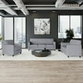 thumbnail image 2 of Flash Furniture HERCULES Diplomat Series Reception Set in Gray LeatherSoft, 2 of 11
