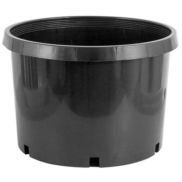 Pro Cal Pots de Jardinière en Plastique Noir de Pépinière de Qualité Supérieure 10 Gallons, 5 Paquets