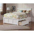 thumbnail image 5 of Leo & Lacey Urban Traditional Hardwood Storage Platform Bed, Queen, White, 5 of 6