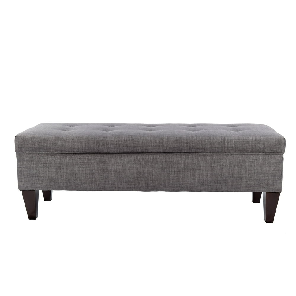 MJL Furniture Designs Brooke Button Tufted Long Storage Bench Ottoman