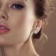 thumbnail image 5 of Pendientes para mujer, regalos para mujer, pendientes redondos de circonita, collar, adorno, joyería, anillo., 5 of 5