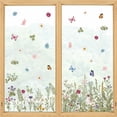 thumbnail image 4 of Sm:)e 4 Sheets 61PCS Butterfly Floral Fern Plants Spring Summer Window Sticker, Glass Home Classroom Office Shop Display Decoration Reusable Party Supplies, 4 of 6
