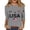 #03Gray, variant on 250th Anniversary USA Shirt Women America Shirt 3/4 Sleeve Patriotic Flag Eagle Print Tops 1776-2026 Tshirt Gifts Blue S