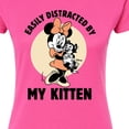 thumbnail image 3 of Disney Classics - Easily Distracted By Kittens Minnie - Juniors Fitted Graphic T-Shirt, 3 of 5