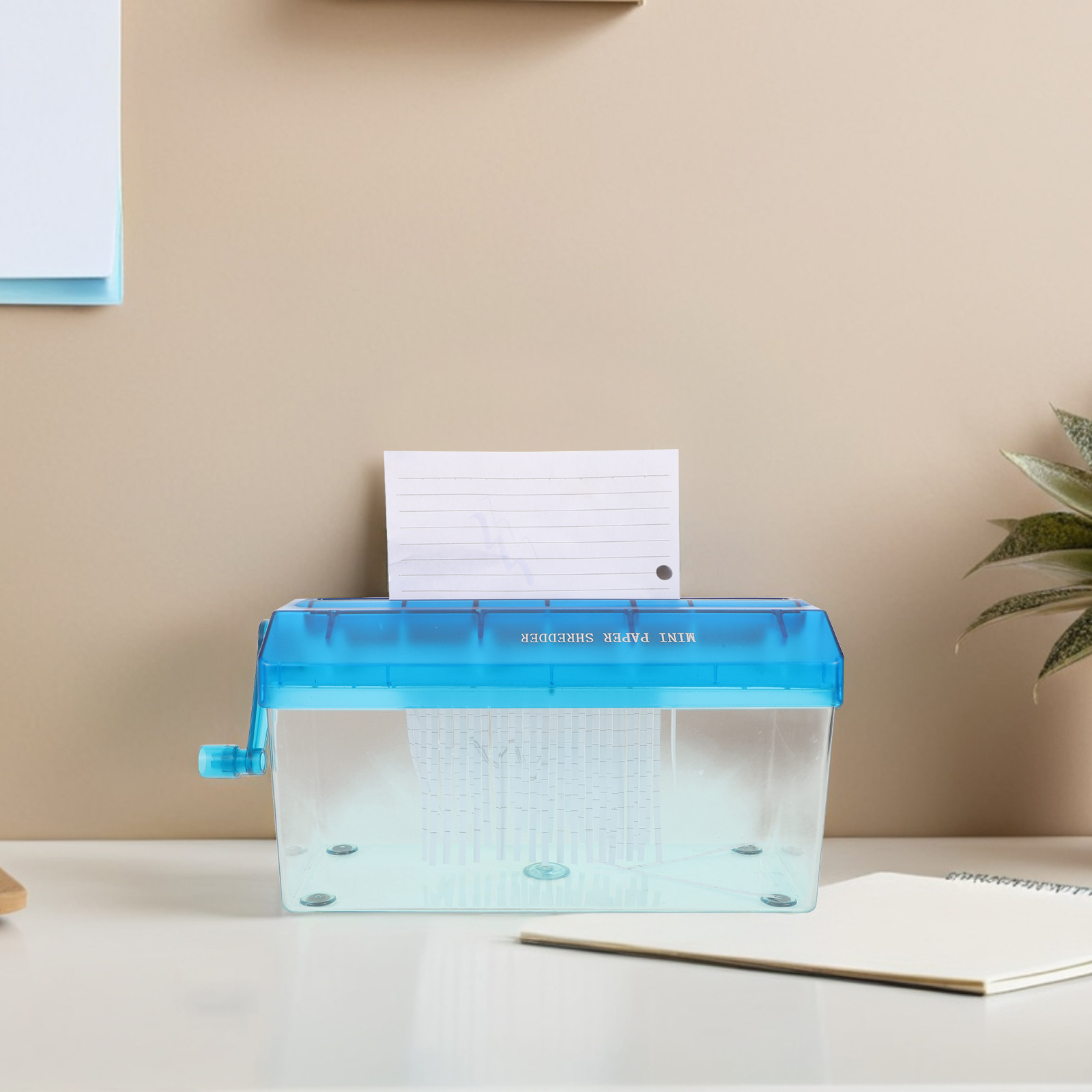 LOLIPPYY Portable Paper Shredder: Manual Shredder - Home Office Desktop Stationery for A4 Paper Notes Bills Portrait & Photos - Christmas Birthday Gift