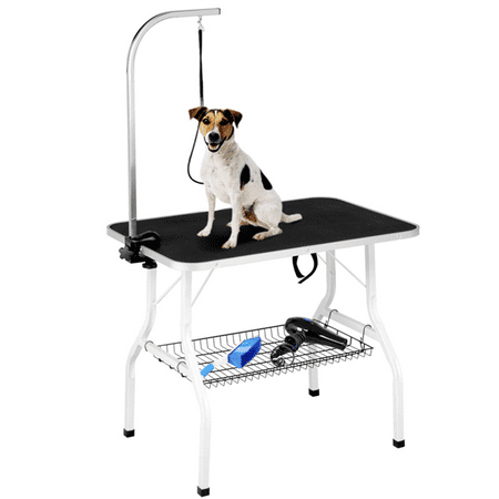 Topeakmart 36" Adjustable Pet Grooming Table with Arm Foldable Dog Grooming Table