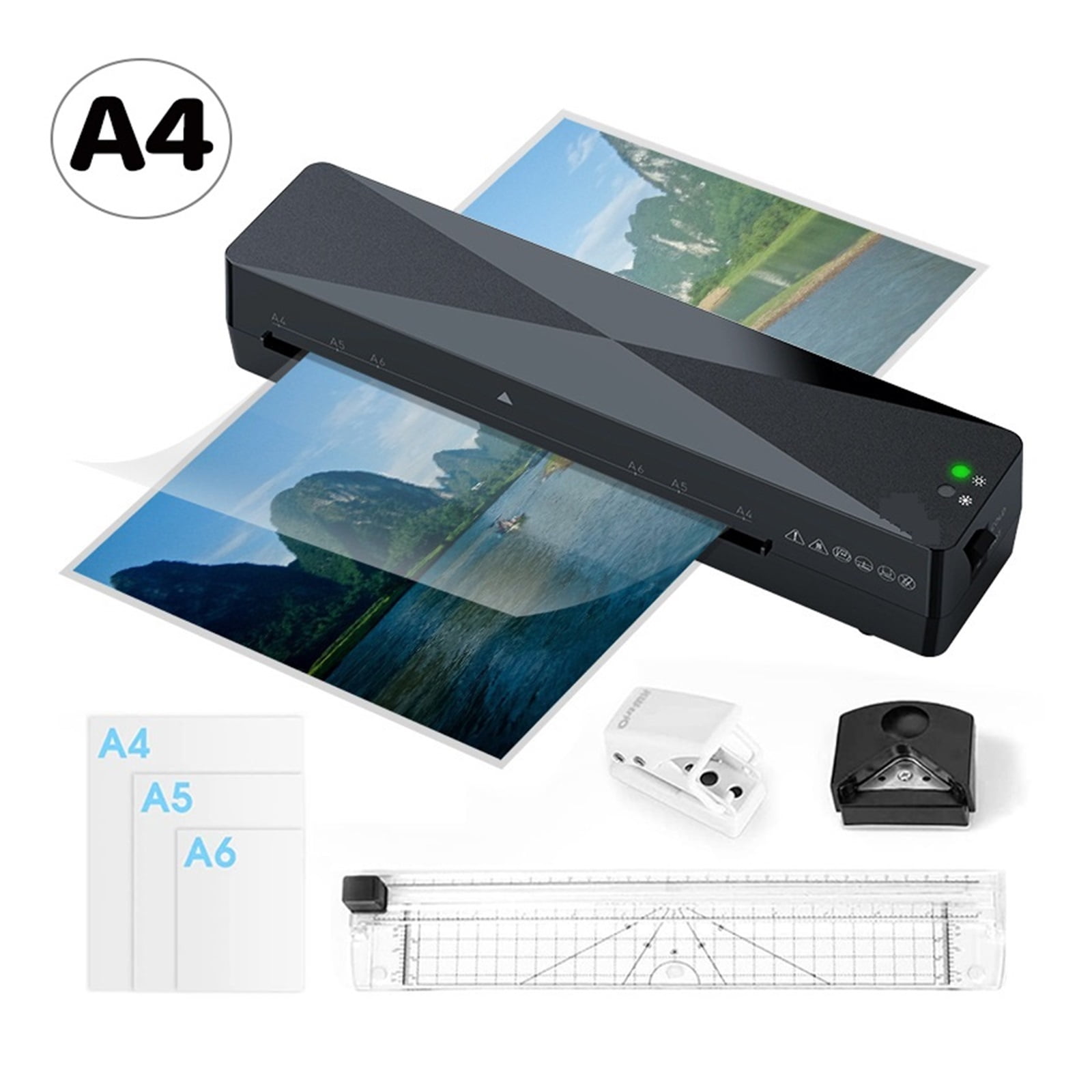 Office Hot And Cold Laminator Machine For A4 Document Photo Blister Packaging Plastic Film Roll Laminator
