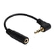 thumbnail image 2 of Cable adaptador de micrófono de 3,5 mm macho a 3,5 mm hembra, cable de conexión de 25,5 cm, color negro, 2 of 5