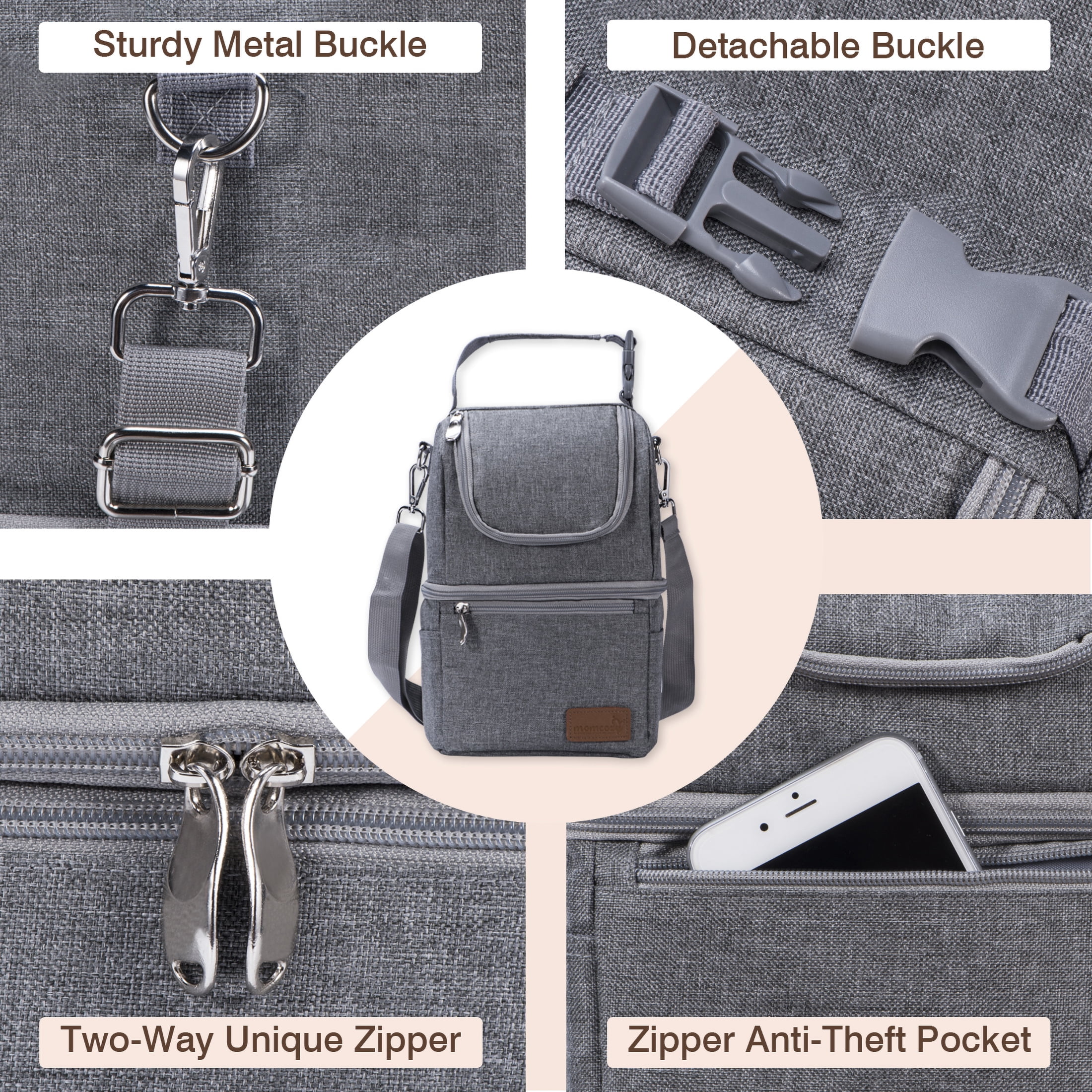 Momcozy Insulated Baby Bottle Bag, Breastmilk Cooler Bag