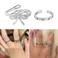 thumbnail image 5 of 2Pcs Stackable Joint Women Open Rings Set Stackable Finger Joint Rings Thumb Rings, 5 of 16
