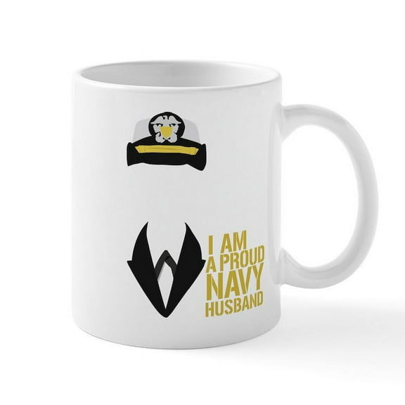 CafePress - Proud Navy Husband - 11 oz Ceramic Mug - Novelty Coffee Tea Cup