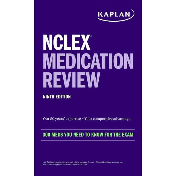 Kaplan Test Prep: NCLEX Medication Review : 300  Meds You Need to Know for the Exam in a Pocket-Sized Guide (Paperback)