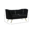 thumbnail image 3 of Meridian Furniture Margo Black Velvet Loveseat, 3 of 6