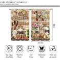 thumbnail image 5 of Farmhouse Kitchen Curtains 27.5Wx39H Inch Rod Pocket Rustic Retro Wooden Plank Fruit Vegetables Food Utensils Art Printed Country Living Room Bedroom Window Drapes Treatment Fabric 2 Panels, 5 of 5