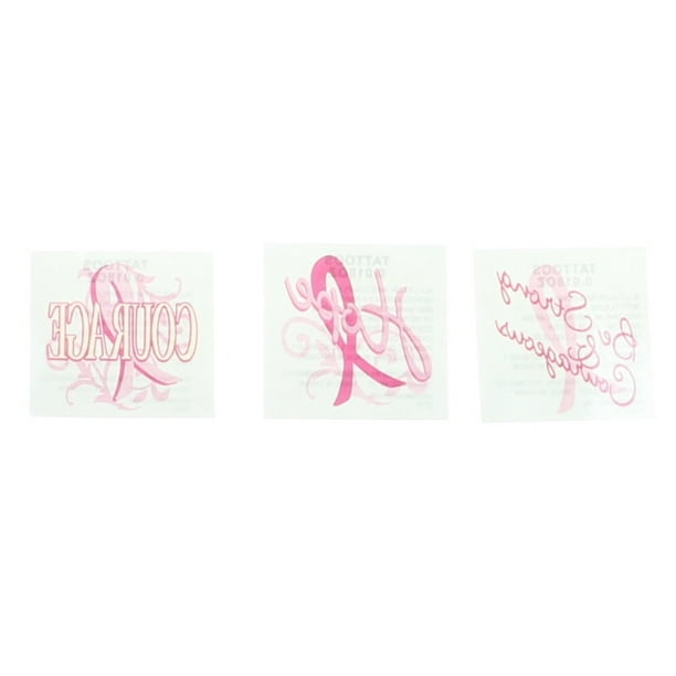 72 Pink Ribbon Breast Cancer Awareness Inspirational Tattoos 39/2064 -  