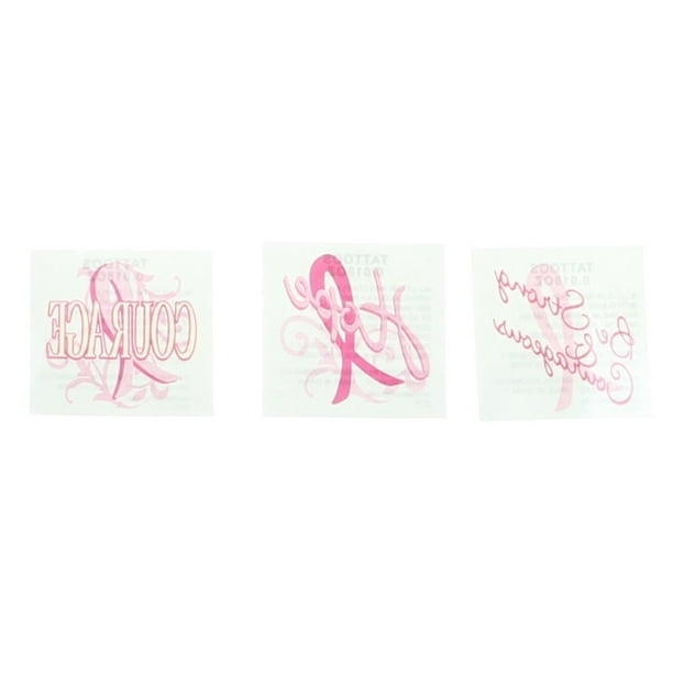 72 Pink Ribbon Breast Cancer Awareness Inspirational Tattoos 39/2064 - 72 Pink Ribbon Breast Cancer Awareness Inspirational Tattoos 39/2064 -