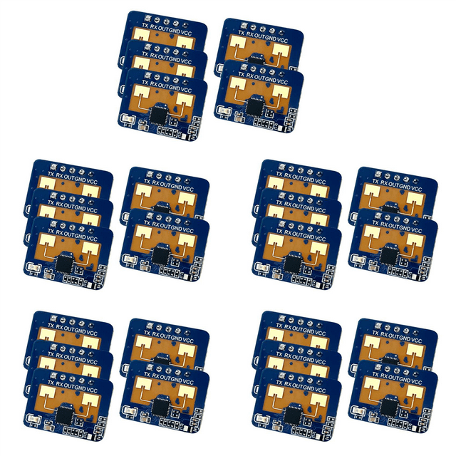 25 Pcs 24G MmWave HLK-LD2410C Capteur Radar de Présence Humaine Module de Détection de Mouvement, 25 x Module de Capteur, Bleu