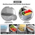 thumbnail image 4 of Injueey Colador de drenaje de fregadero de cocina fácil de usar, colador de fregadero de cocina sin desorden Organizadores de utensilios de cocina gris, 4 of 6