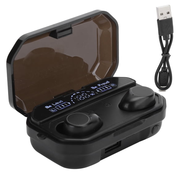 Bluetooth True Wireless Touch Control Headphone Breathing Light LED Digital Display EarphoneA16