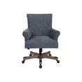 thumbnail image 2 of Megan Office Chair in Navy Fabric with Grey Wash Wood, 2 of 7