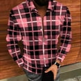 thumbnail image 4 of FDGIU Men's Fall Flannel Shirt - Button Down Plaid, Slim Fit Cozy Long Sleeve Fall Winter Layering Piece with Pocket, 4 of 7