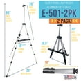 thumbnail image 2 of U.S. Art Supply 66" Silver Aluminum Tripod Artist Field Display Easel Stand (Pack of 2) - Adjustable, Floor and Tabletop, 2 of 5