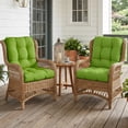 thumbnail image 3 of EAGLE PEAK Tufted Outdoor/Indoor Seat/Back Chair Cushion, Set of 2, 42 x 21 in,Dark Green, 3 of 10